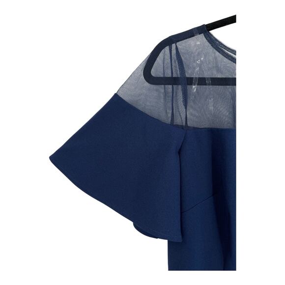 JS Collection dress Fleur beaded column gown blue size 8 - Picture 3 of 8